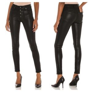 PAIGE Hoxten Ultra skinny Black shiny jeans size 28 like new